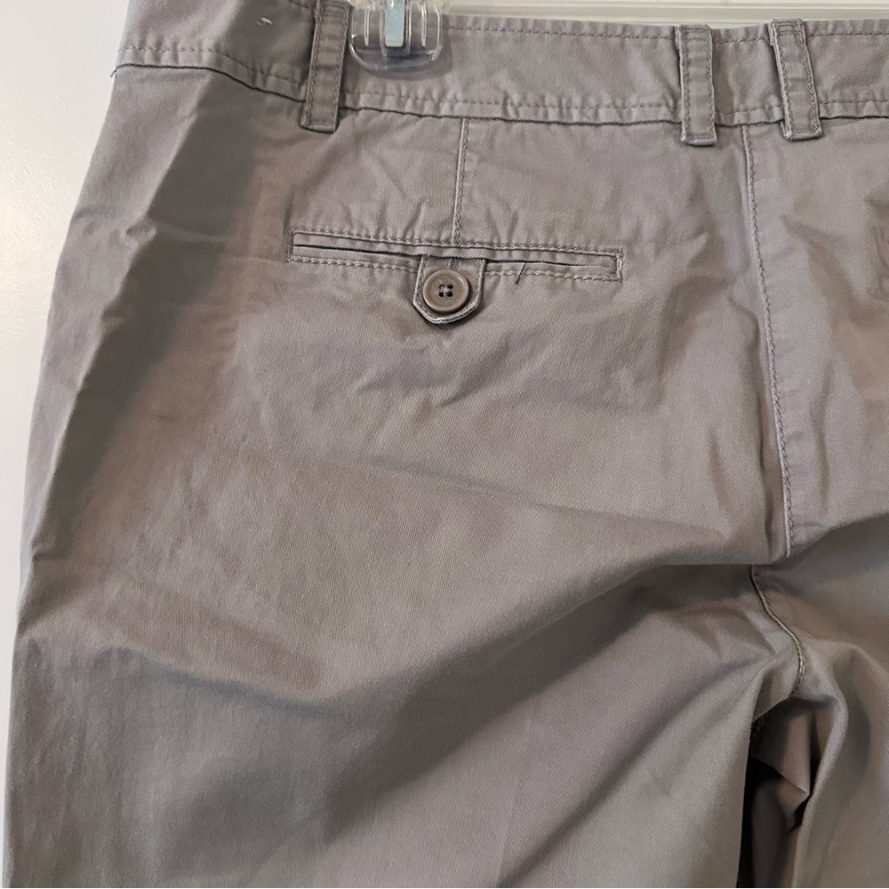 LOFT Gray Cotton Cropped Ankle Pants Size 14 - Picture 8 of 8